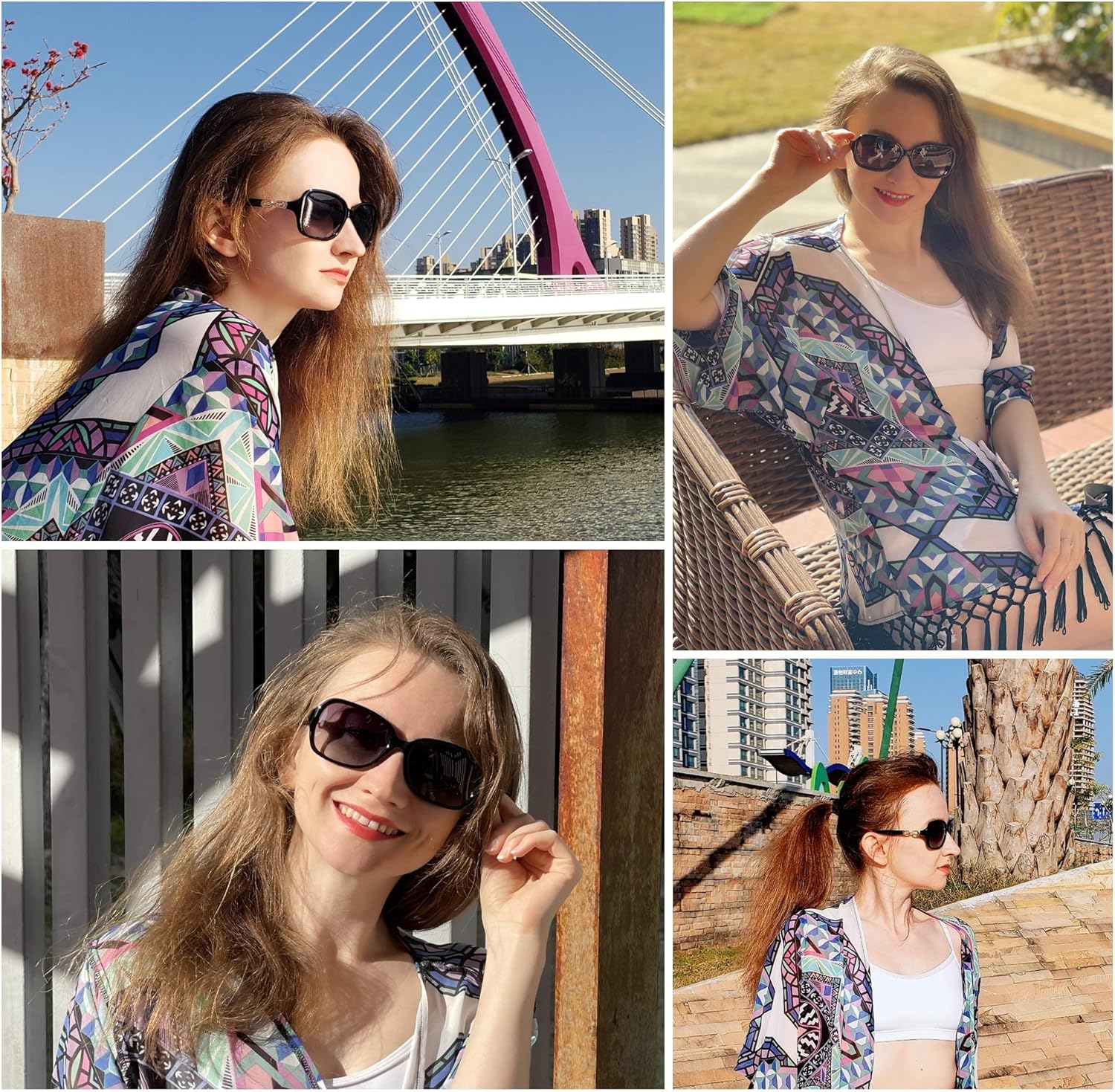 FEISEDY Vintage Square Polarized Sunglasses for Women UV400 Travel Driving Fashion Arcuate Sunglasses B2526 - Image 9