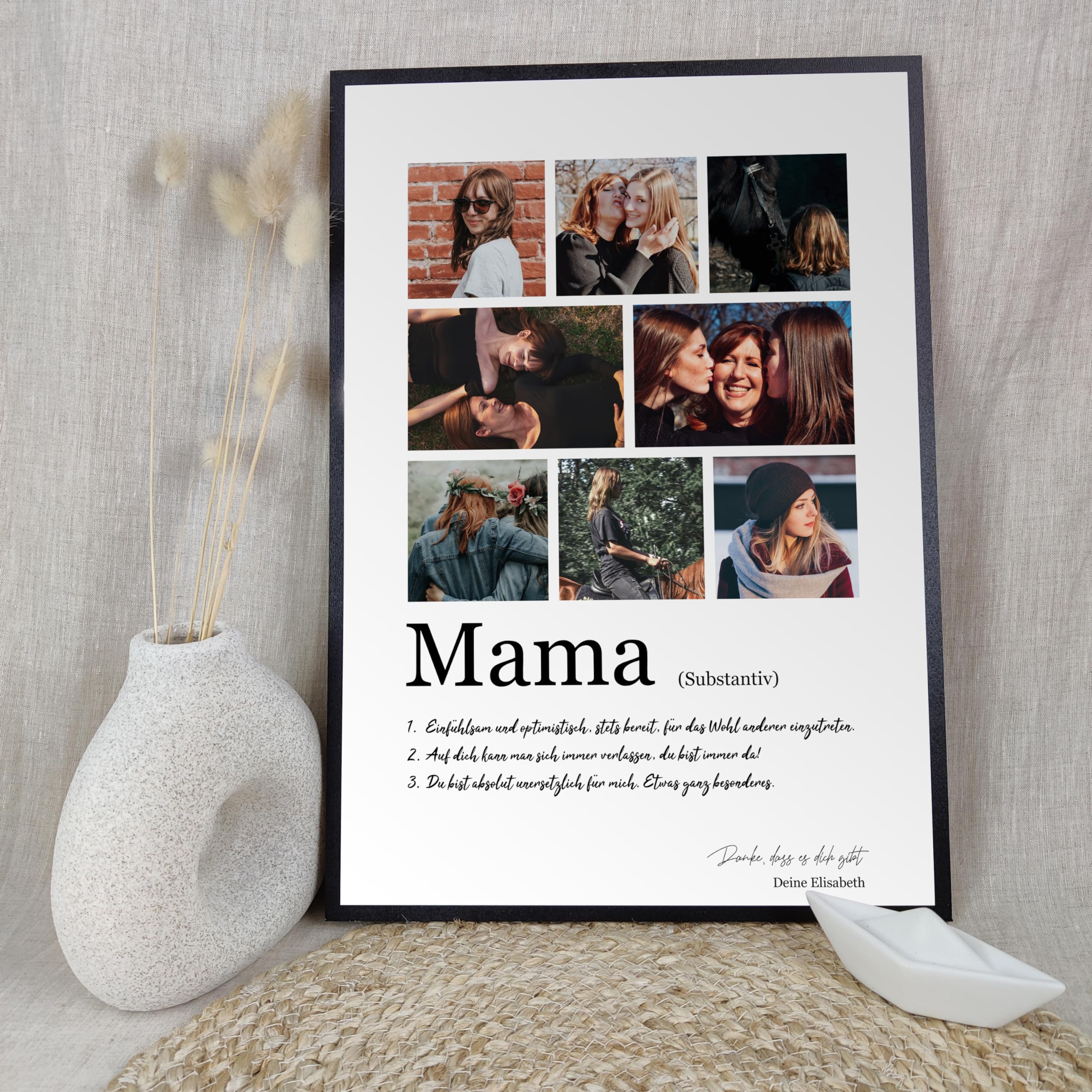 Personalisiertes Wort-Kunstdruck Geschenk Für Mama | A4 Druck Mit Namen Der Kinder | Für Muttertag, Geburtstag | Rahmen Nicht Inklusive