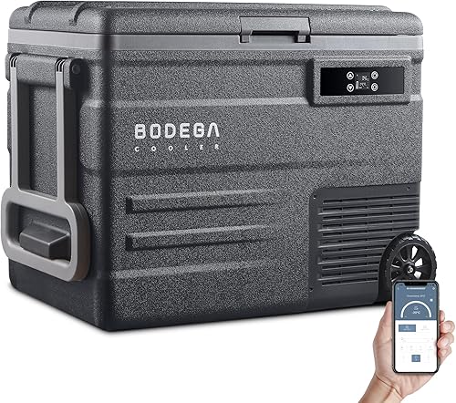 BODEGA COOLER - Refrigerador de coche de 12 voltios, refrigerador de automóvil de 58 cuartos (55 L) con ruedas, congelador portátil para