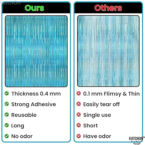 Miniatura 6 de Cortinas iridiscentes con flecos, variación, paquete de 2