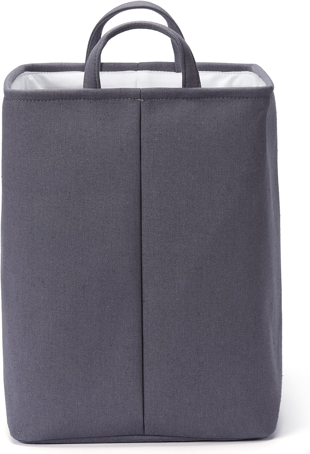 Every Deco Rectangular Storage Bin Laundry Basket with Handles Fold-able Collapsible Toys Clothes Books Magazines Arts and Crafts - Large (16" x 12" x 18.5") - Grey
