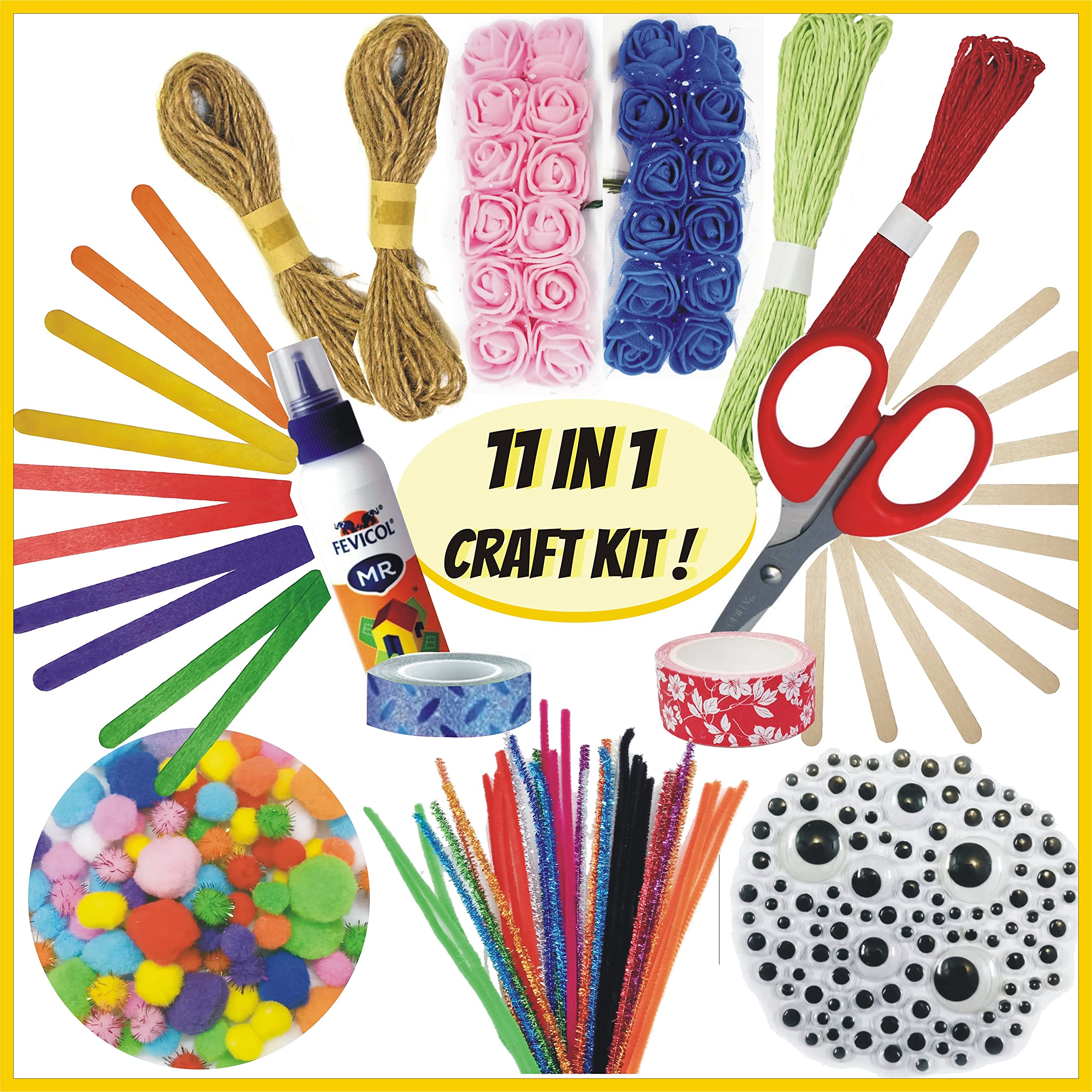 INDIKONB 11 in 1 DIY Crafts Kit Set for Girls and Boys with Art and Craft Materials Supplies for Kids, for All Ages 8-10, Age 9-12 Age 12-16 Old (B08YRMTH71) Amazon Price History, Amazon Price Tracker