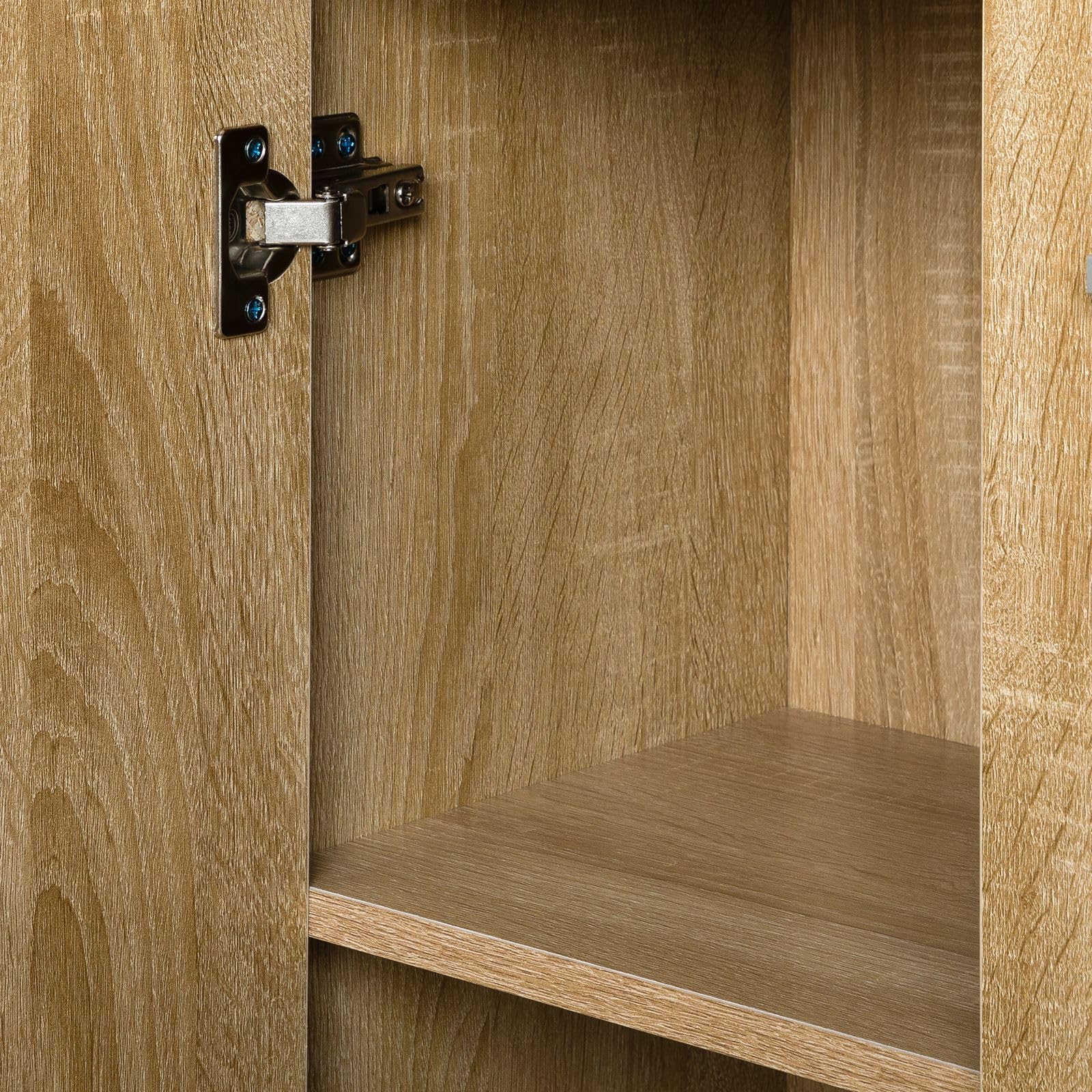CARO-Möbel Kommode Sideboard Schrank Tommy in Sonoma Eiche, Anrichte Highboard mit Schublade und 2 Türen