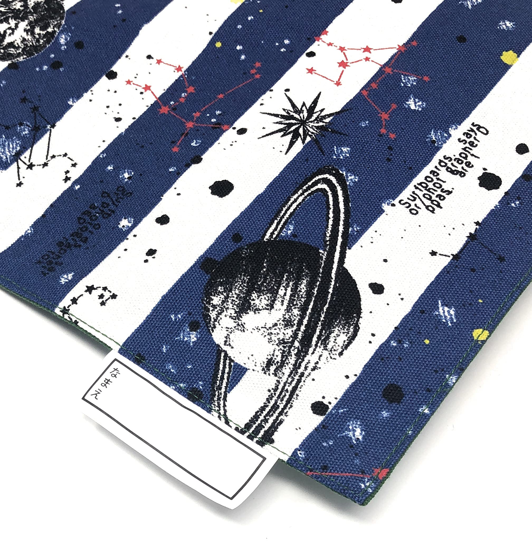 Amazon｜ハンドメイド ランチョンマット ネイビー コスモ ＆ グリーン  