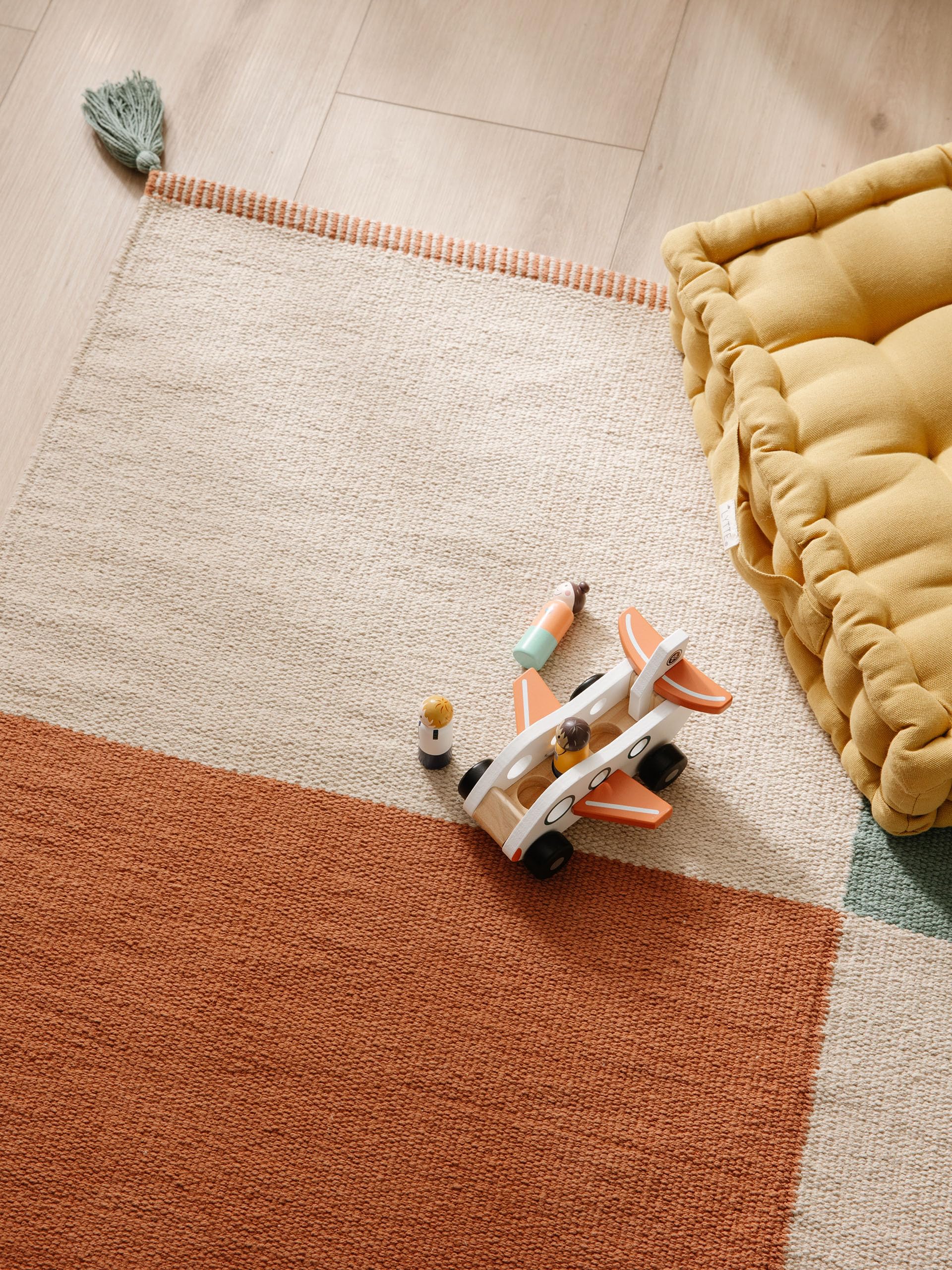 benuta Lytte Scandi Living - Alfombra infantil (120 x 170 cm, 100 % algodón), diseño de Anton