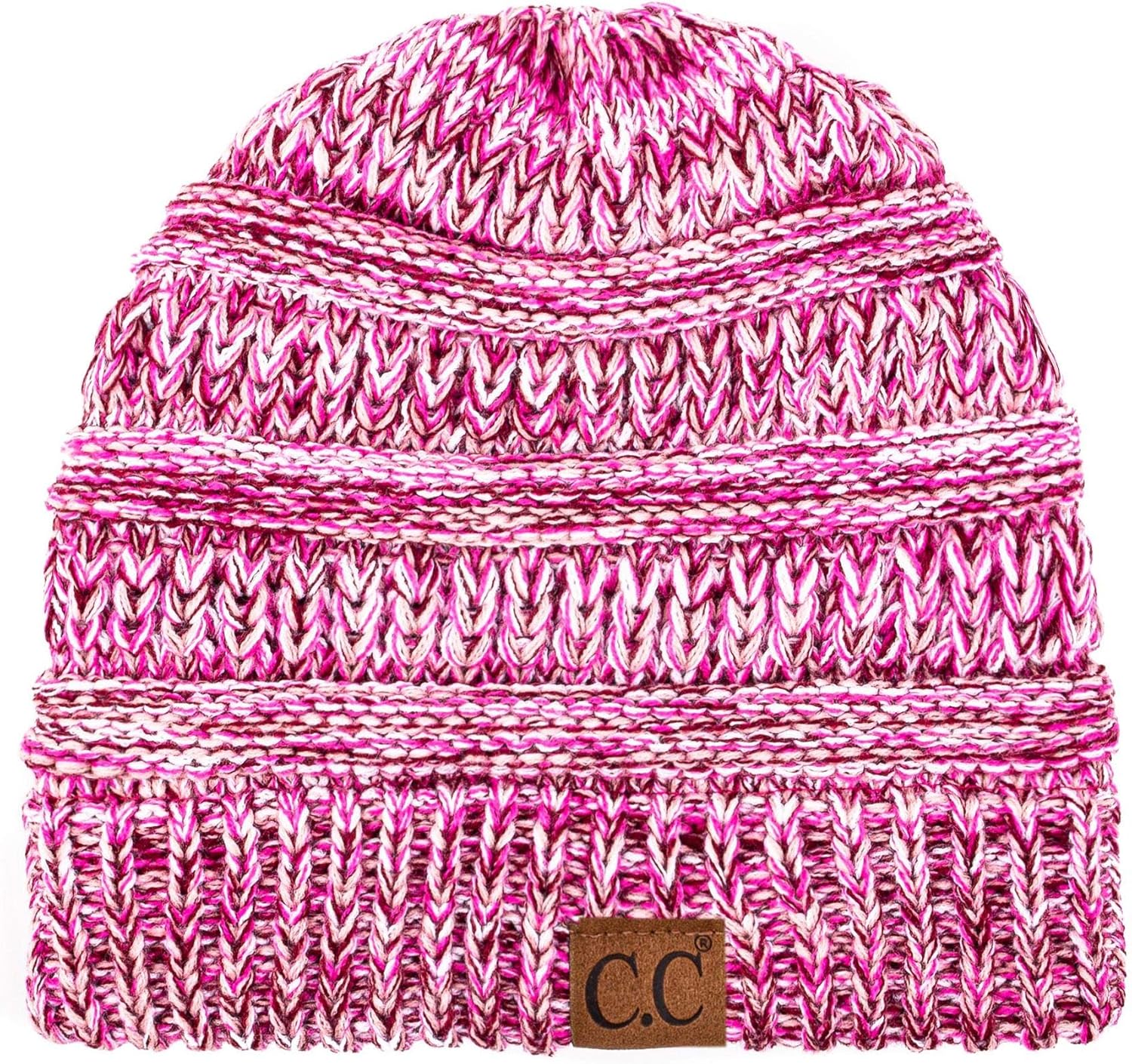C.C Hatsandscarf Cable Knit Beanie - Thick, Soft & Warm Chunky Beanie Hats (Black Multi Mix) at  Women’s Clothing store