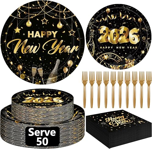 Miniatura 9 de 200 piezas de suministros de fiesta de Navidad, juego de vajilla desechable de copos de nieve de muñeco de nieve, platos de fiesta de Navidad y