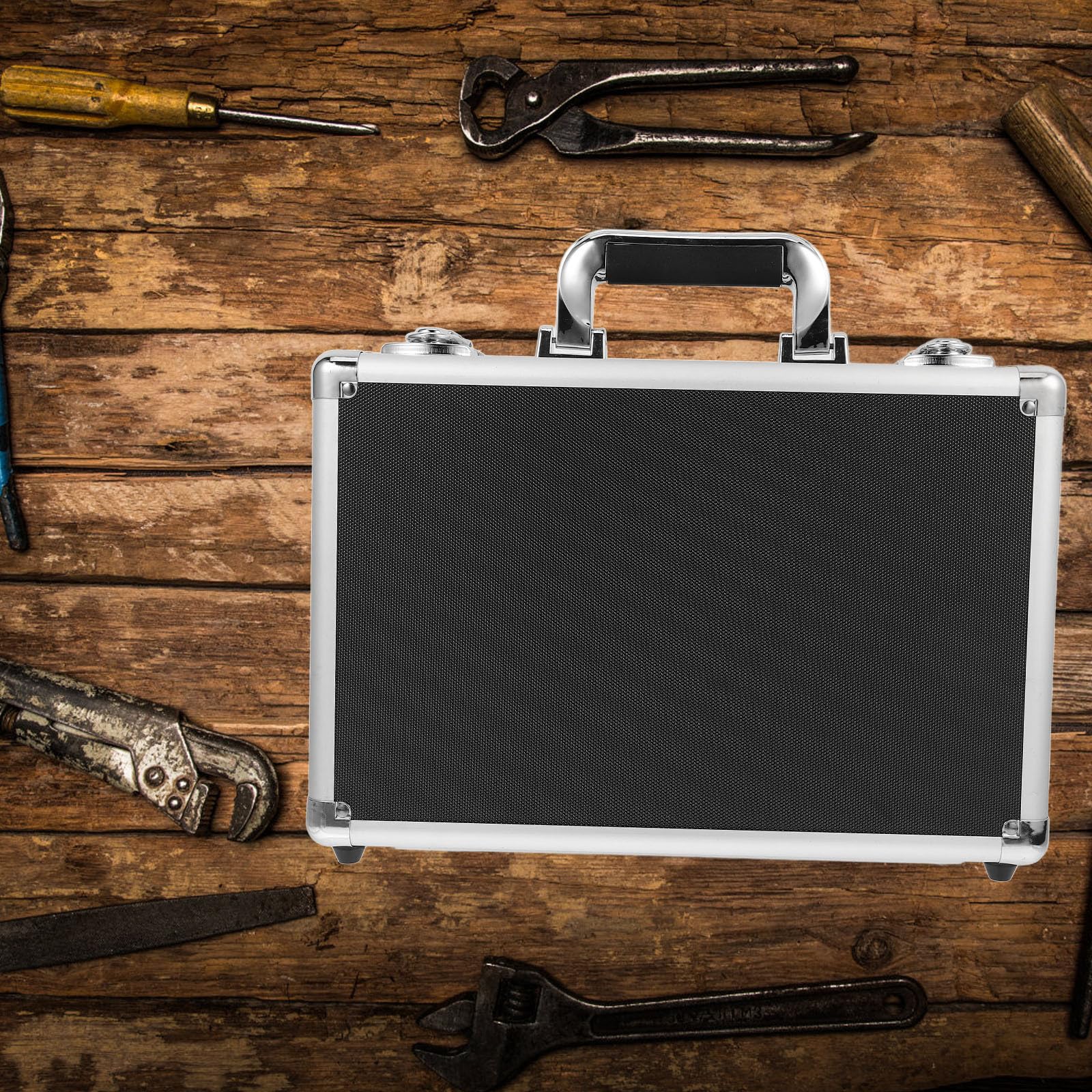 Gatuida Coffret à Outils Portable en Alliage D’Aluminium Noir