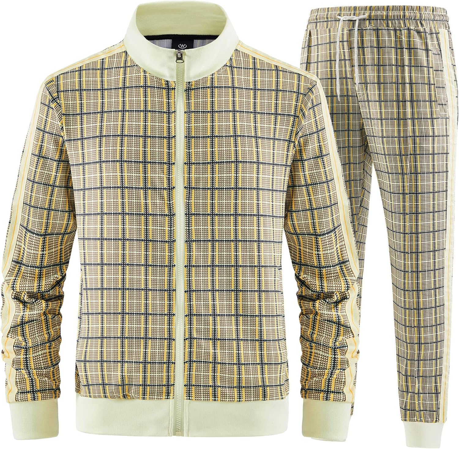 W JIANWANG Men's Casual Tracksuits Long Sleeve Jogging Suits Sweatsuit Sets Track Jackets and Pants 2 Piece Outfit - Image 2