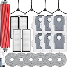 Bluearks 22 Stück Zubehörset für Roborock Qrevo S/Qrevo Pro Roboter Saugroboter,1 Hauptbürsten,4 Hepa Filter,4 Wischpads,4 Seitenbürsten und 6 Staubbeutel,Kompatible für Qrevo Pro/Qrevo S