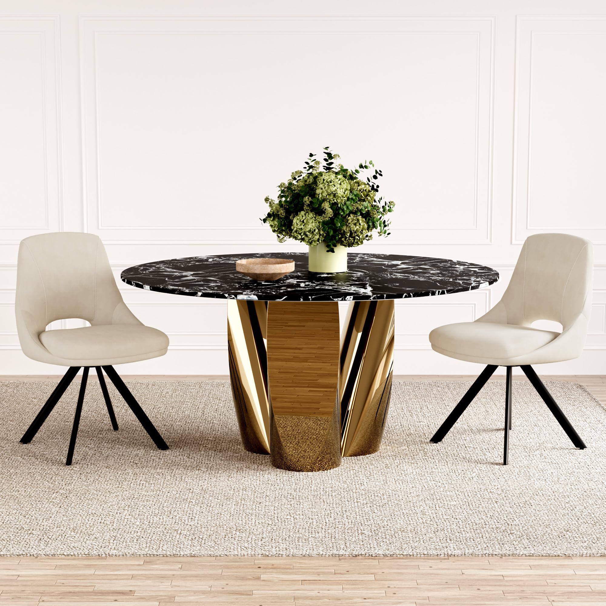 JIEXI Lot de 4 chaises de salle à manger - Chaises exclusives pour salon, cuisine, rembourrées, modernes, robustes, de qualité supérieure, ergonomiques et au look design (beige 4 chaises)