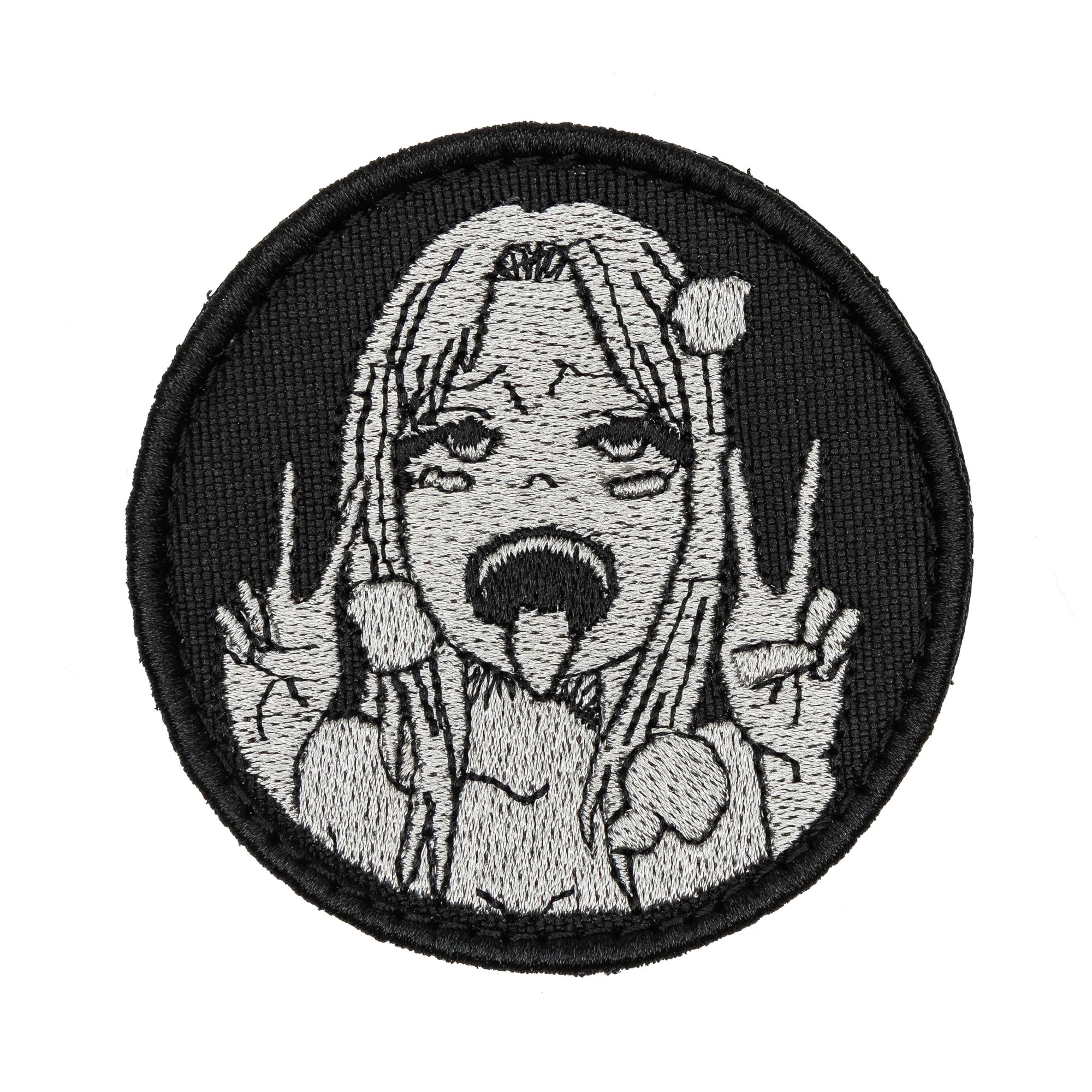 SHEVRONSSHEVRONS Ahegao Peace Tactical Funny Morale Patch for Hats, Vests, Jeans, Backpacks, All Clothes, and Gear - Highly Durable and Incredibly Resistant to Fading and Tearing - 2.76 x 2.76 in