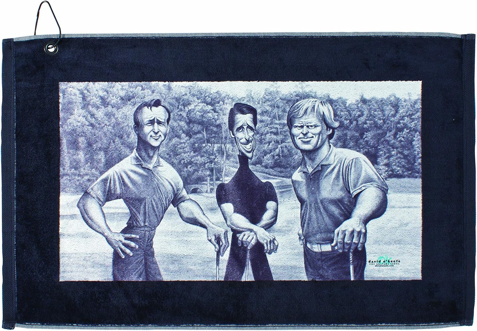 Devant The Big Three Golf Towel, Black, 16x25