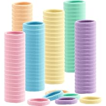 100PCS Hair Ties no Damage - Macaron Candy Rubber Bands for Hair, Elastics Hair Bands for Thick & Curly Hair, Ponytail Holders4cm Diameter