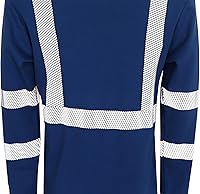 Vista 6 de BOCOMAL FR Tee Shirts High Visibility/Hi Vis Flame Resistant/Fire Retardant Shirt 7oz Reflective Hombres Seguridad Camisas