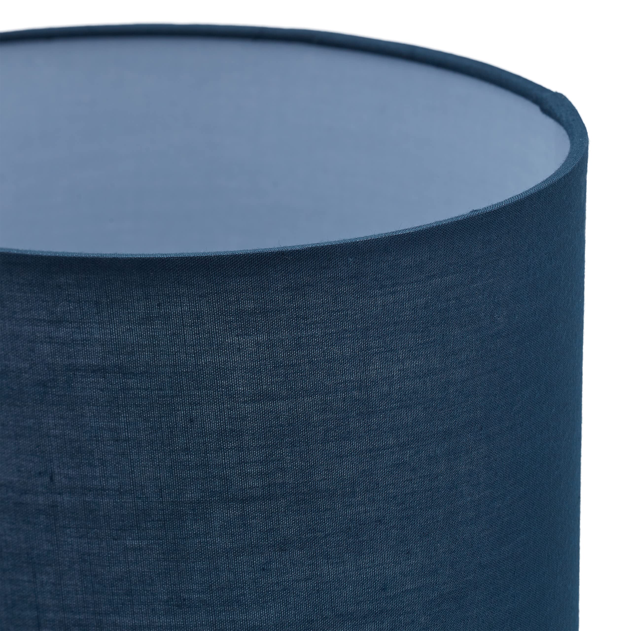 Relaxdays Lampada da Tavolo, Luce Indiretta con Funzione Touch, Abat Jour con Paralume, H x D: 32 x 18 cm, Blu Scuro