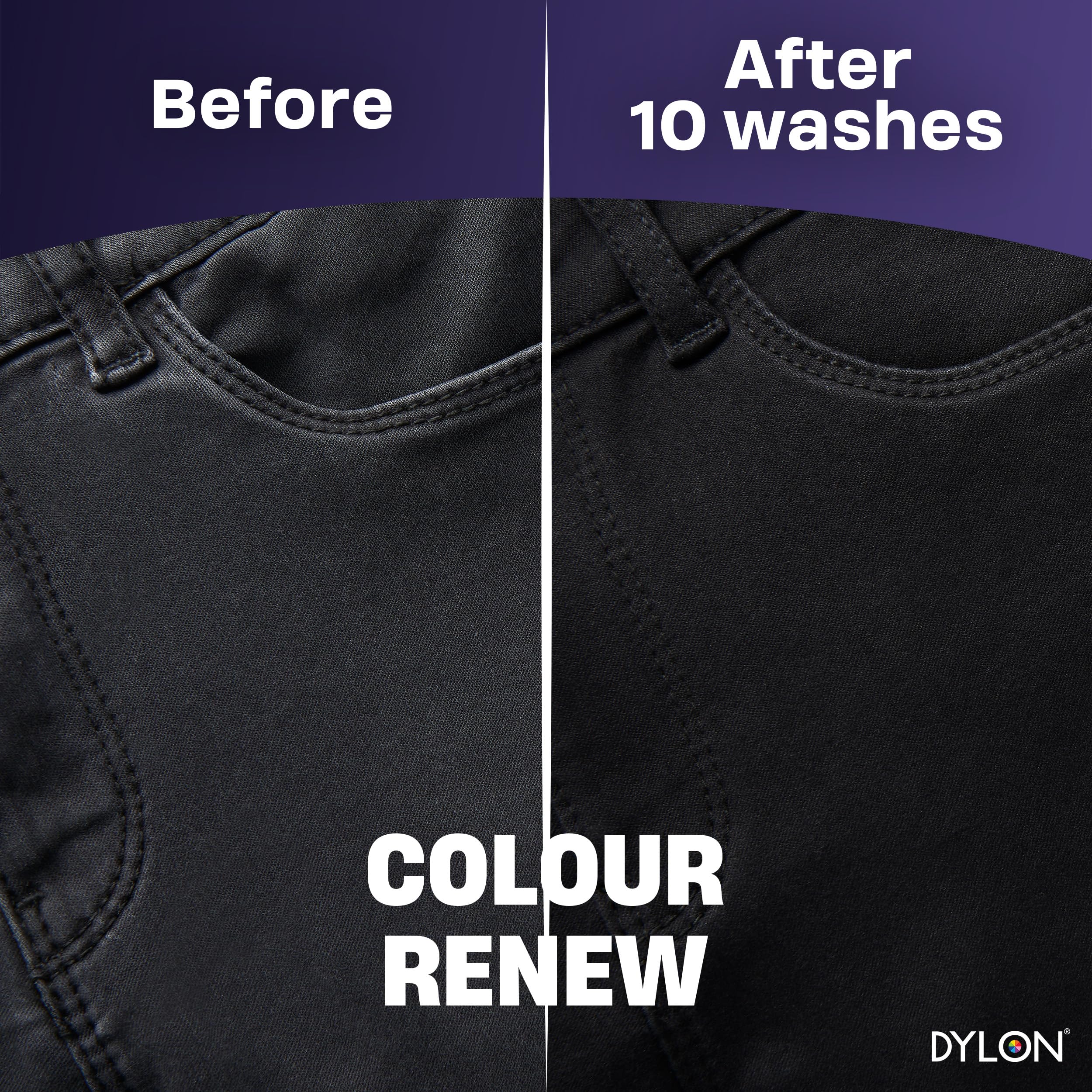 Dylon Black & Dark Detergent (30 Wash Loads), Liquid Laundry Detergent for all Black & Dark Clothes, renewing in every wash with optimal results in 10 washes — view 3