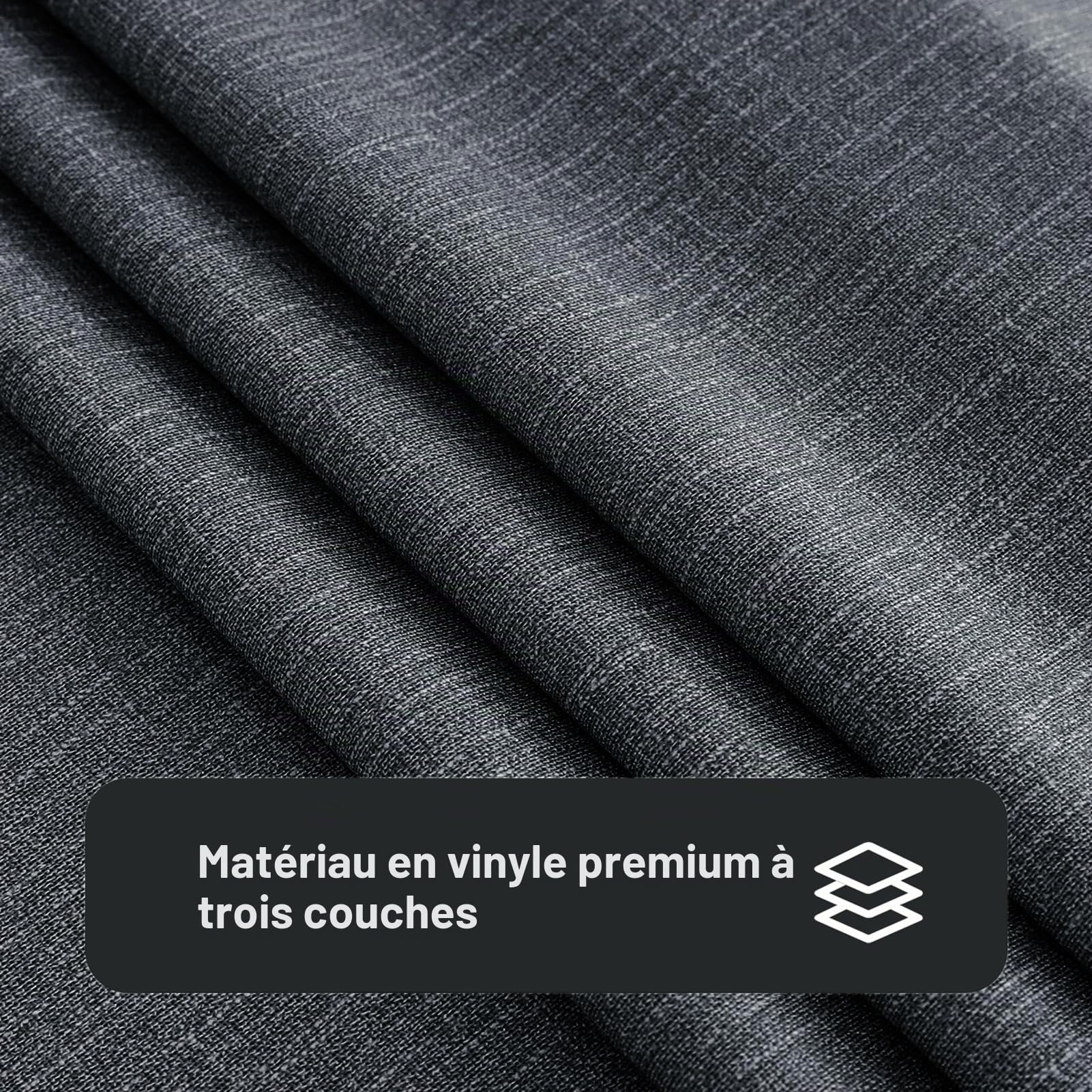 Romanstile Nappe 320x140 Nappe en toile cirée 350 g/m² Extérieur Résistante aux intempéries Lavable PVC Imperméable Aspect lin Nappe en toile cirée Jardin Nappes pour Fête Camping Pique-niques Automne