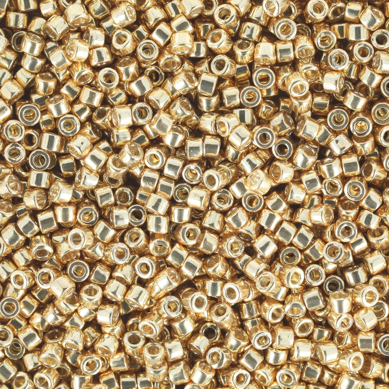 Miyuki Delica Seed Beads – Size 11/0 (1.6 mm), DB1832, Duracoat Galvanized Gold, 7.2 g, Approx. 1440 Beads, Made in Japan - Image 2