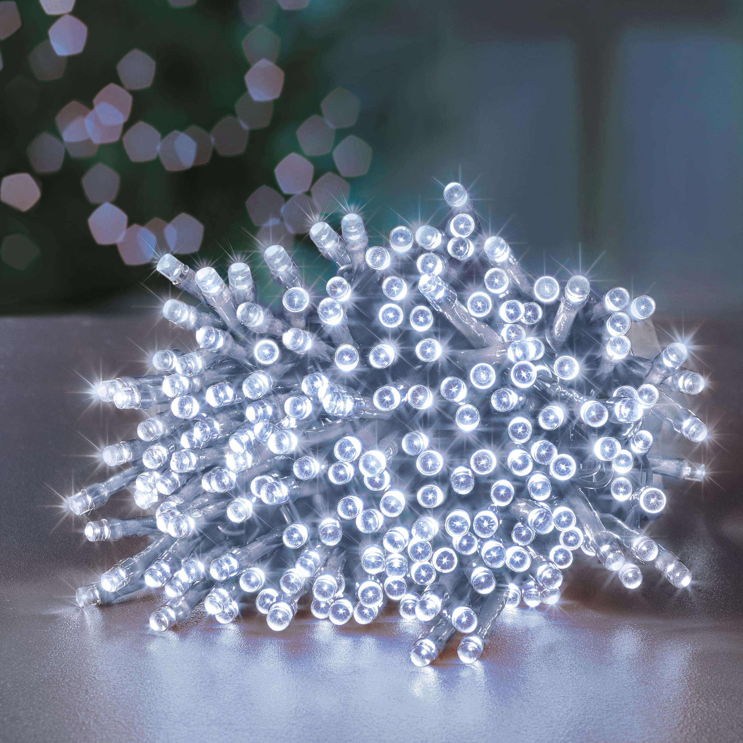 Premier Decorations - 1500 Multi Action TreeBrights LED Lights with Timer - White