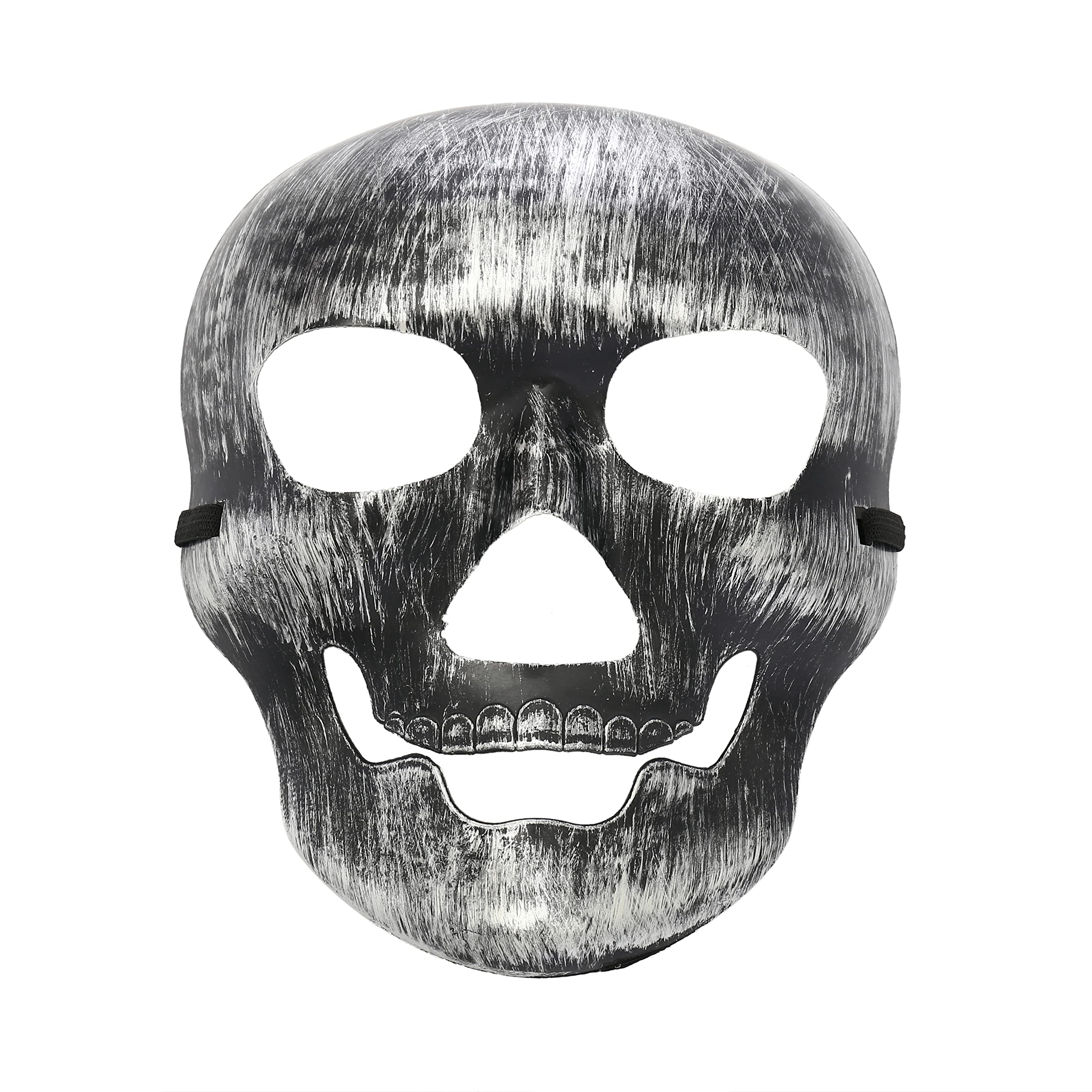 Komonee Halloween Mask Skull Silver Costume Adult Outfit Scary Spooky Horror Party Face Fancy Dress Cosplay For Men Women (HM11)
