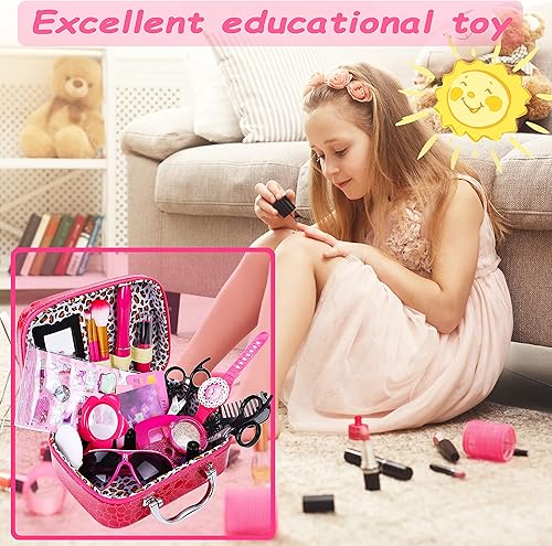 Miniatura 4 de Kit de maquillaje para niños para niñas kit de maquillaje lavable juguetes para niñas juguetes de maquillaje seguros no tóxicos juego de belleza