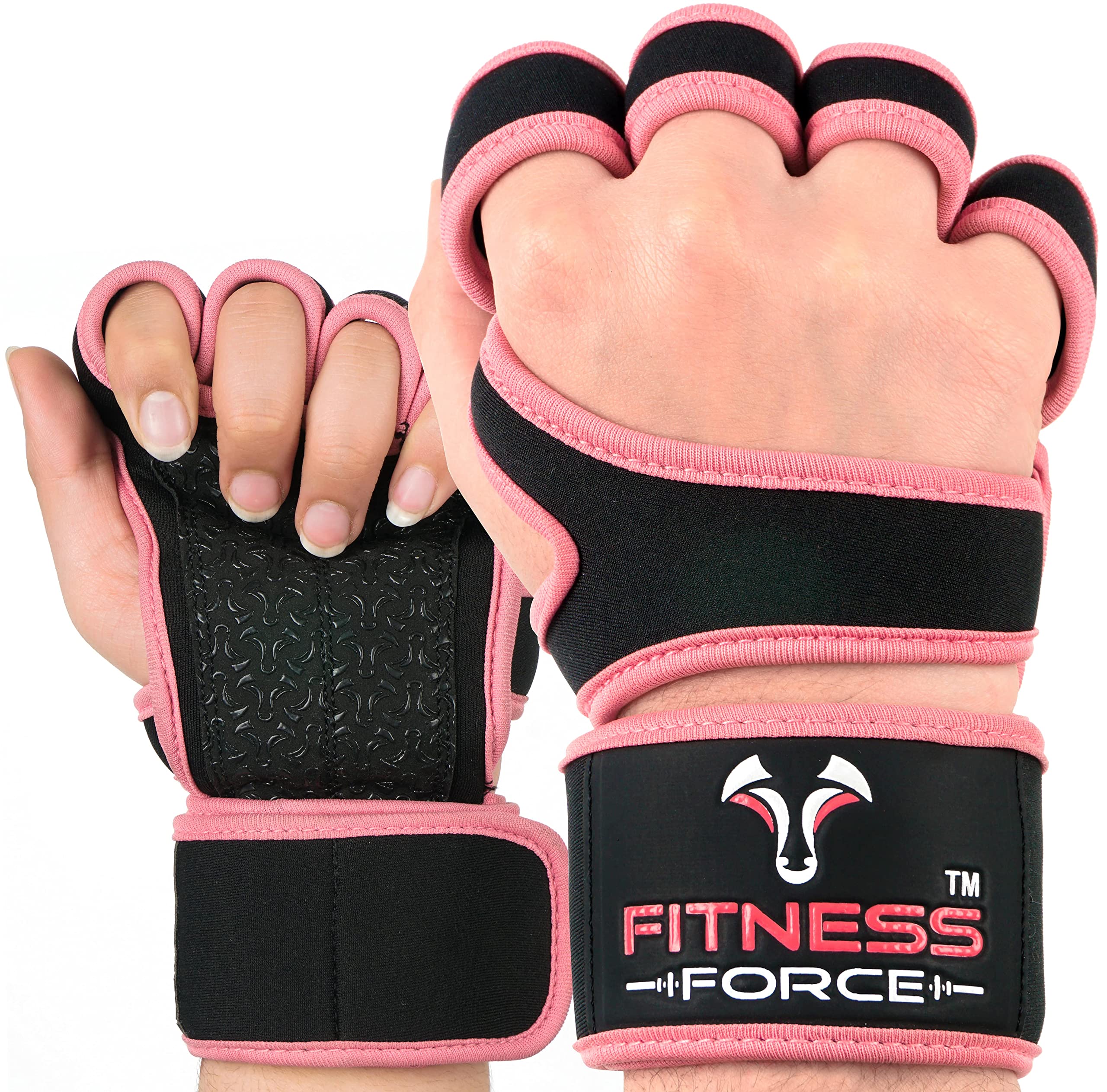 Fitness Force Ventilated Gym Gloves for Men with Built-in Wrist Support for Workouts Weightlifting Gloves Workout Gloves for Women Exercise Fitness Gloves Perfect for Powerlifting, Cross Training