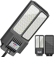 Vista 1 de Large Solar Street Lights Outdoor Waterproof Heavy Duty, Dusk to Down Solar Parking Lot Lights Mention Sensor, Outdoor Yard Light LED Floodlight