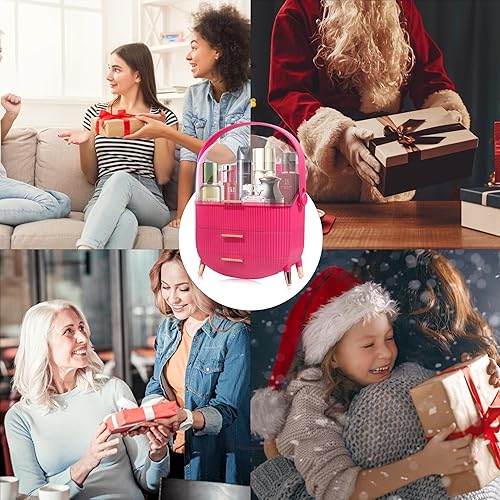 Miniatura 3 de KQEBN Organizador de maquillaje para tocador, organizador de cuidado de la piel para encimera de baño, caja de almacenamiento de joyas para