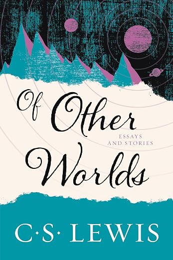 A blue and white cover featuring a blue and purple mountain outline, purple planets above in a black sky.