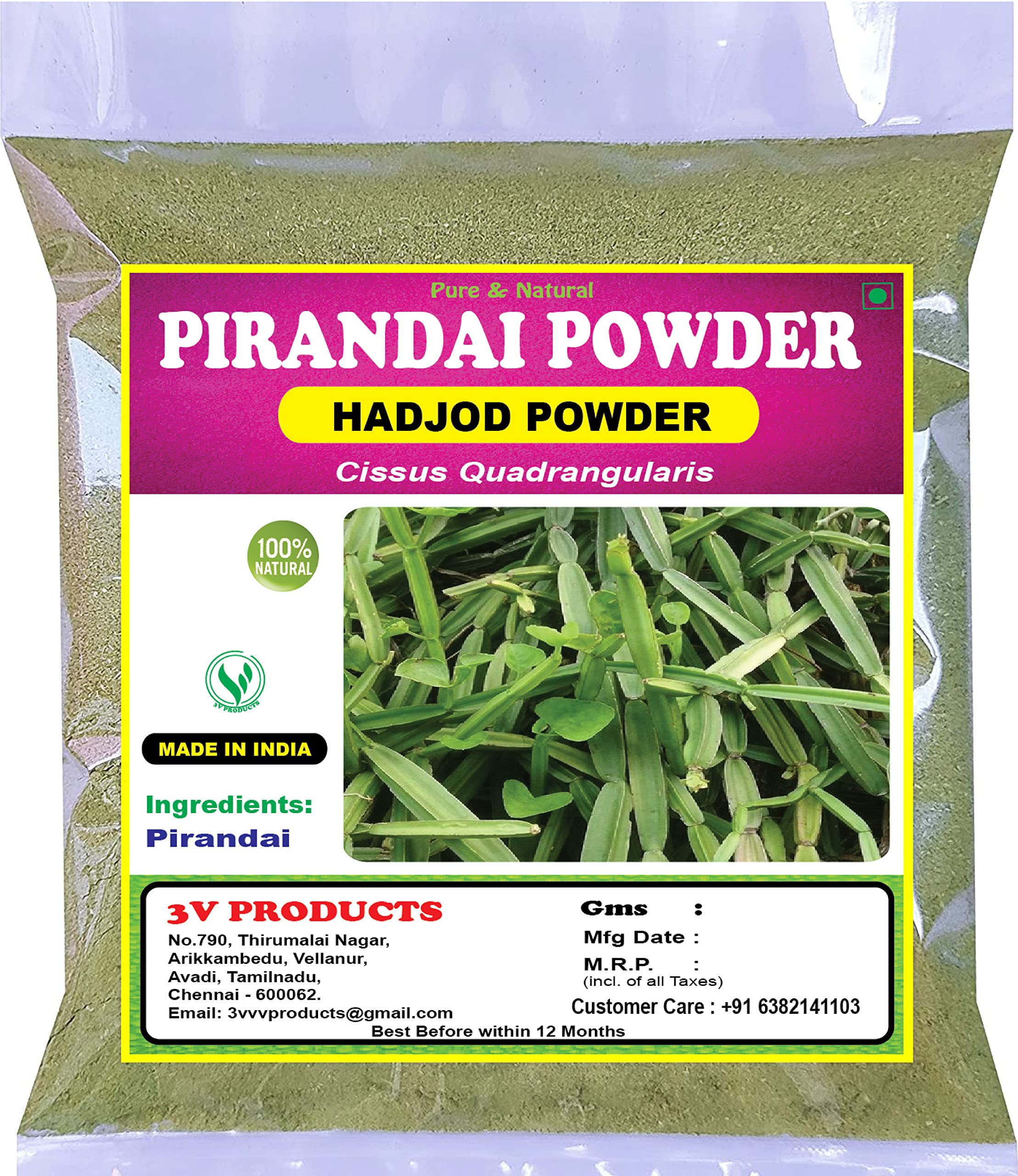 3V PRODUCTS: Pirandai Powder 1Kg | Hadjod | Nalleru | Cissus Quadranglaris (B09TD7P6NZ) Amazon Price History, Amazon Price Tracker