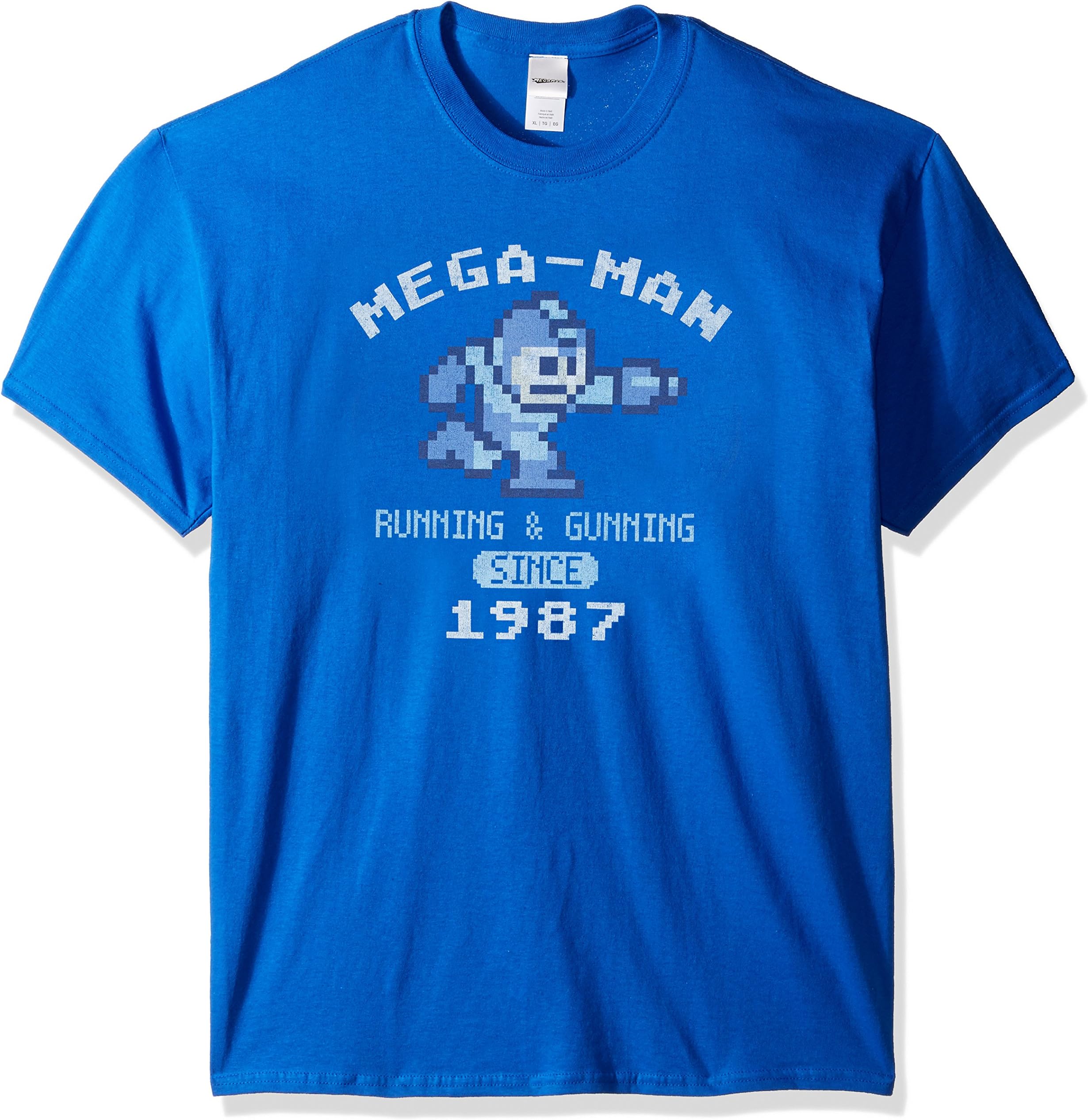 Men's Mega Man Running and Gunning Since 1987 Vintage T-Shirt