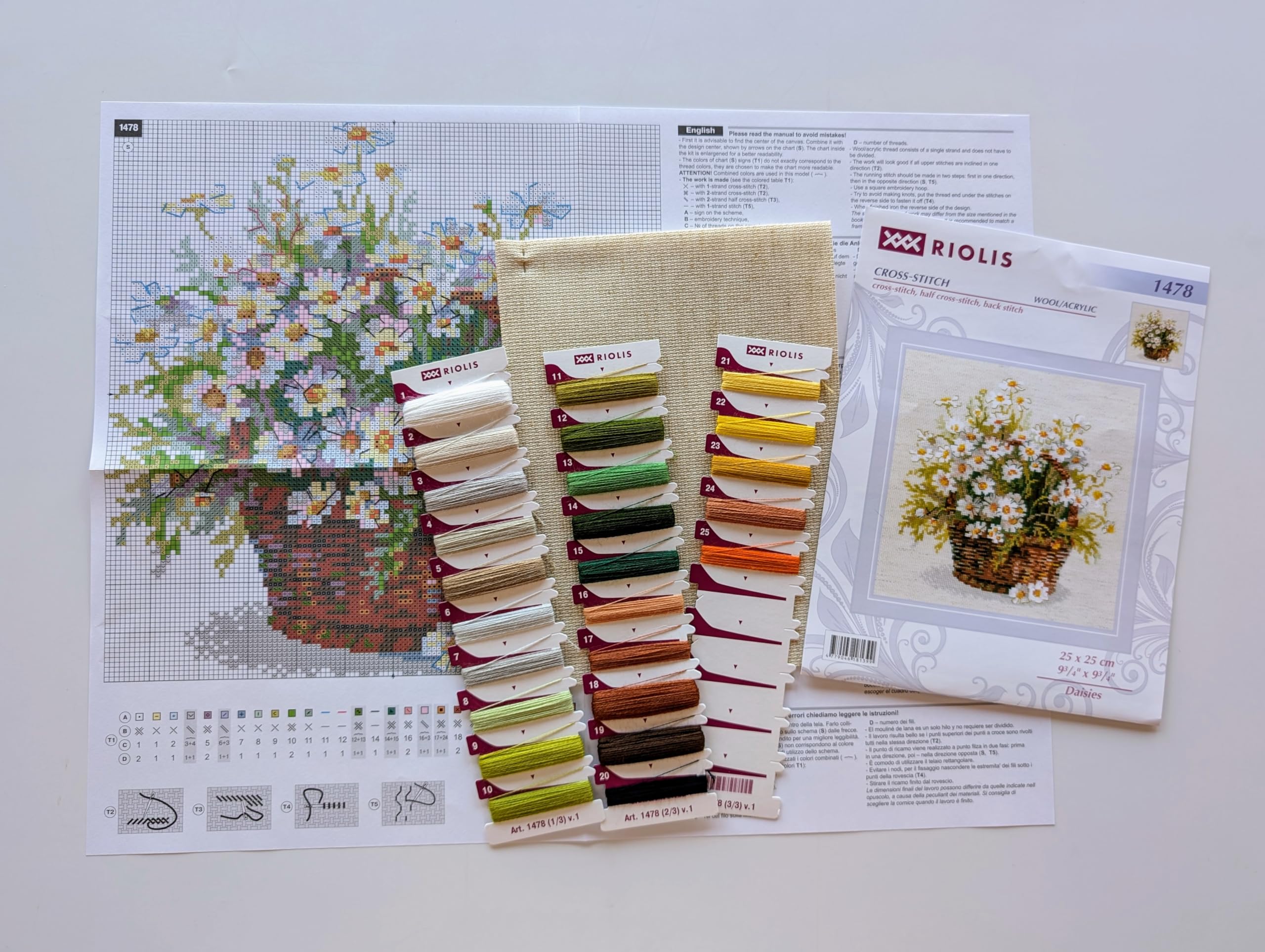 RIOLIS - Gattino HB068, Punto croce 15x18cm, Punto croce kit da ricamare, Disegni da ricamare, Embroidery kit, Kit ricamo punto croce