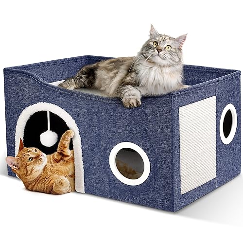Heeyoo Cat House for Indoor Cats - Large Cat Bed