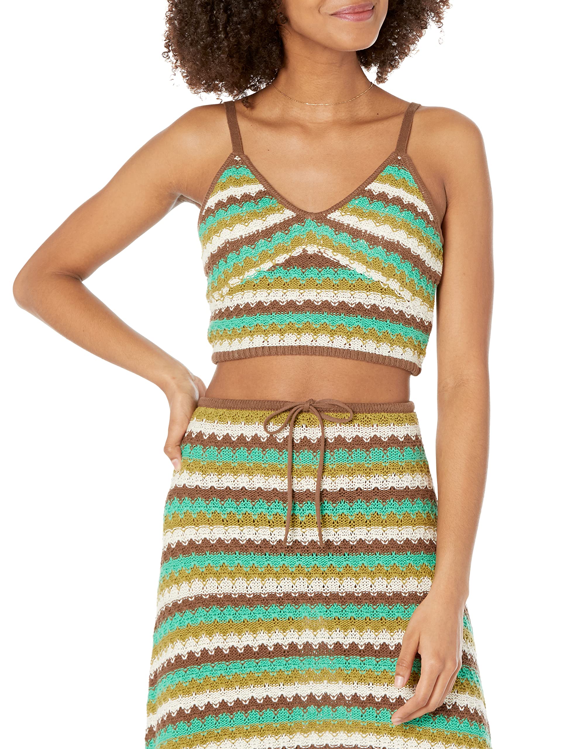 The Drop Women's Lyra Multi Color Crochet Bralette