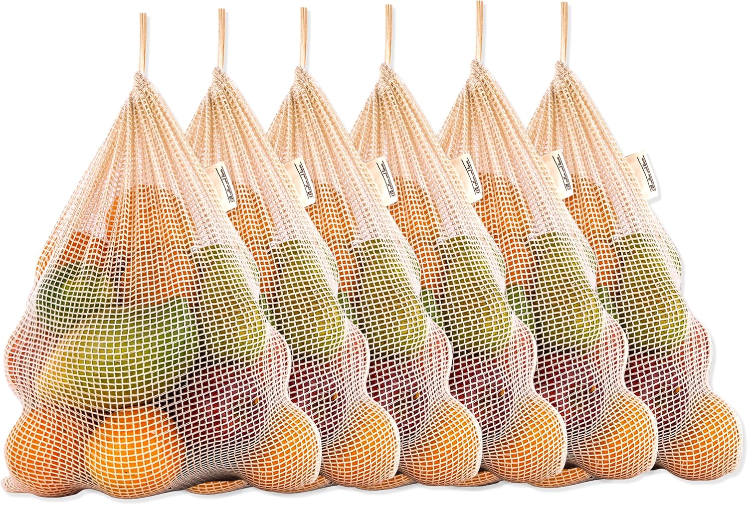 Cloth Produce Bags - 100% Organic Cotton Mesh Grocery Bag