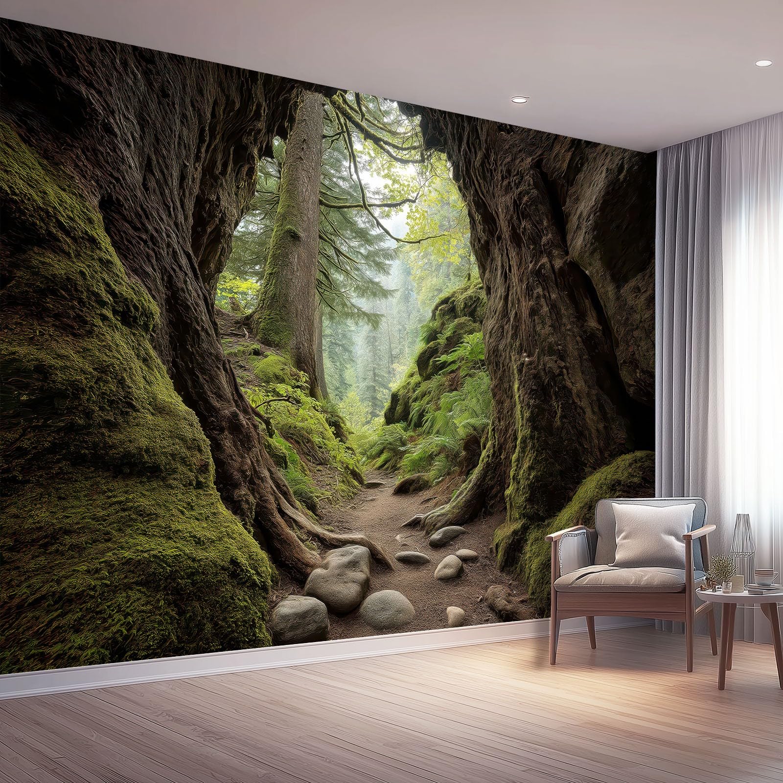 Fresque Murale Intissée Nature 3D au Rendu Premium pour Salon et Espace de Vie Moderne