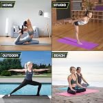 ProSource Original Yoga Exercise Mat 6mm Thick for Comfort and Stability with Carrying Straps, Non Slip –Choose your color