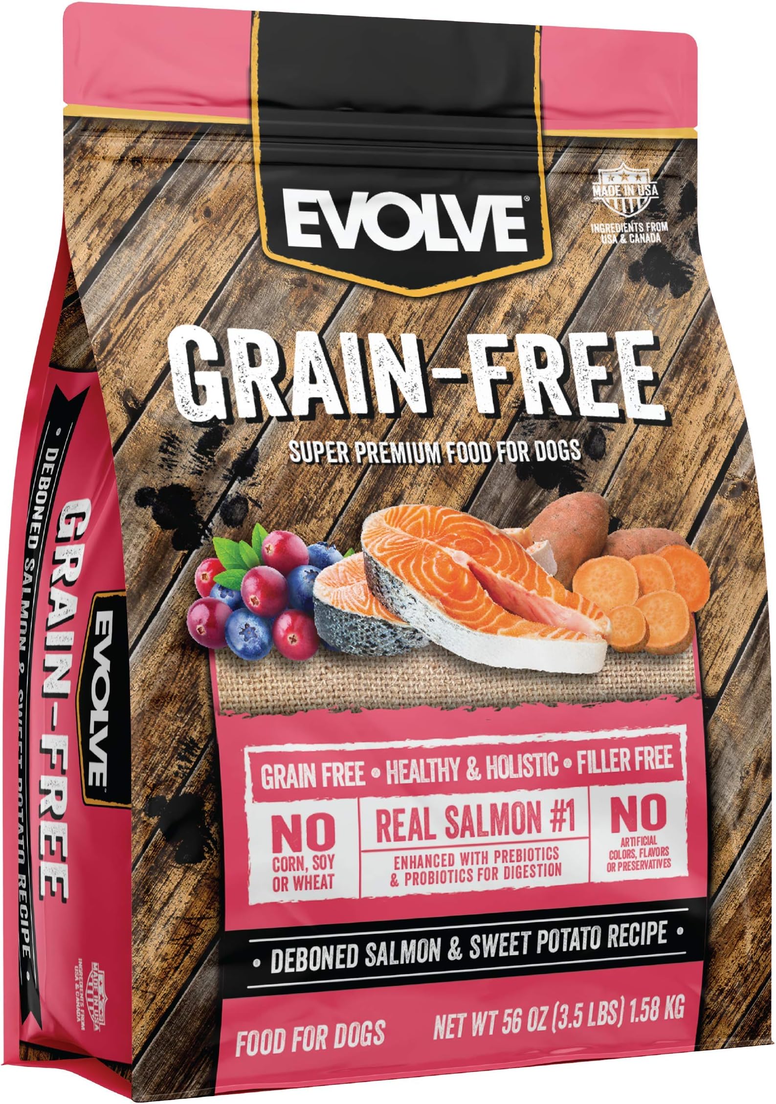 Evolve Grain Free Deboned Salmon and Sweet Potato Recipe Dog Food, 3.5lb