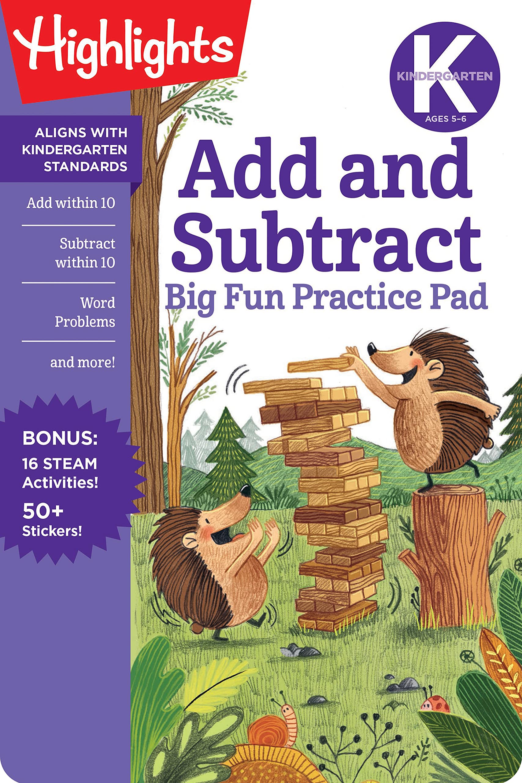 Kindergarten Add and Subtract Big Fun Practice Pad (Highlights Big Fun Practice Pads)
