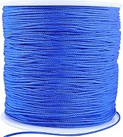 Vista 89 de KONMAY 1 rollo de cuerda de nailon para hacer pulseras de 150 yardas, trenzado de nailon Shamballa Macramé/cordón de cuentas de 0.4mm, cordón