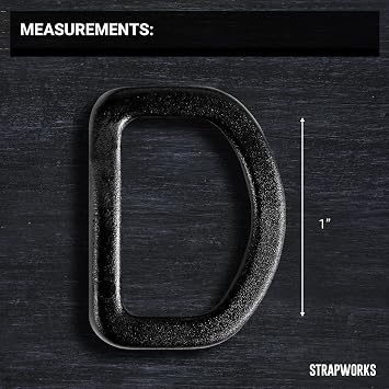 Strapworks 1 Inch Plastic D-Ring - Black D Ring Buckle Used for Backpacks, Bags, Harnesses, Tie Downs - 10 Pack