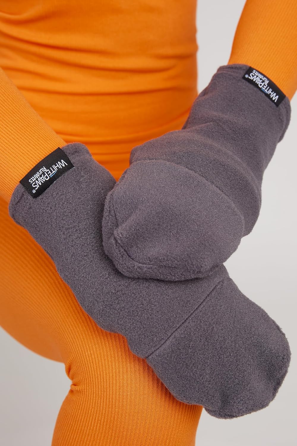 Convertible Running Mittens, Double Velour Polartec Fleece, Thumbless Design with Hand Warmer Pocket, Made in USA