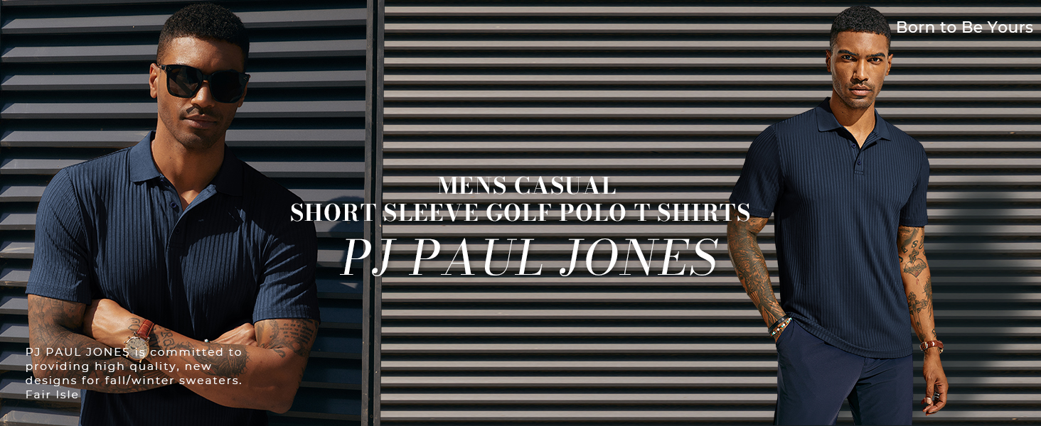 Amazon.com: Mens Vintage Knit Polo Shirts Regular Fit Stripe
