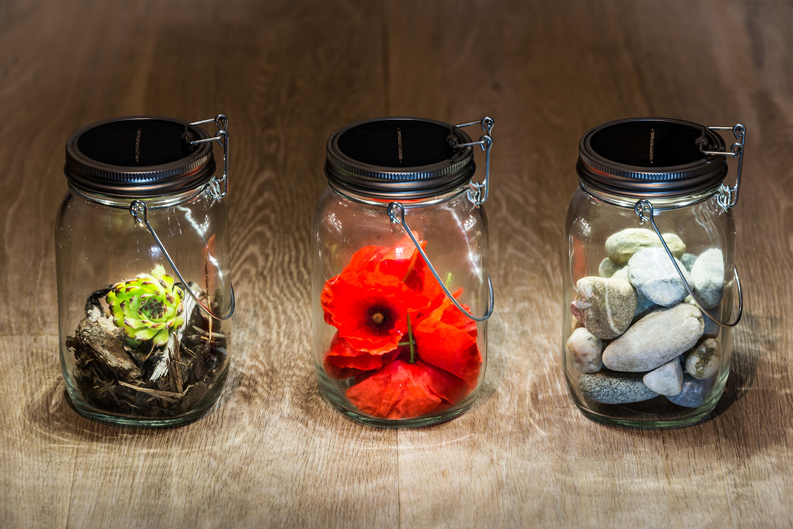 Das saubere Licht – Solarglas von Southlake welches als Solarlampe/Laterne/Solar Sun Jar/Garten-lampe für Balkon oder Garten genutzt wird. Alternative für gewöhnliche Solarleuchte