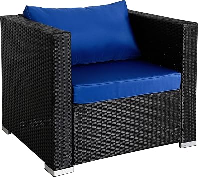Wicker Patio Chairs, Outdoor Rattan Chairs with Removable Cushion