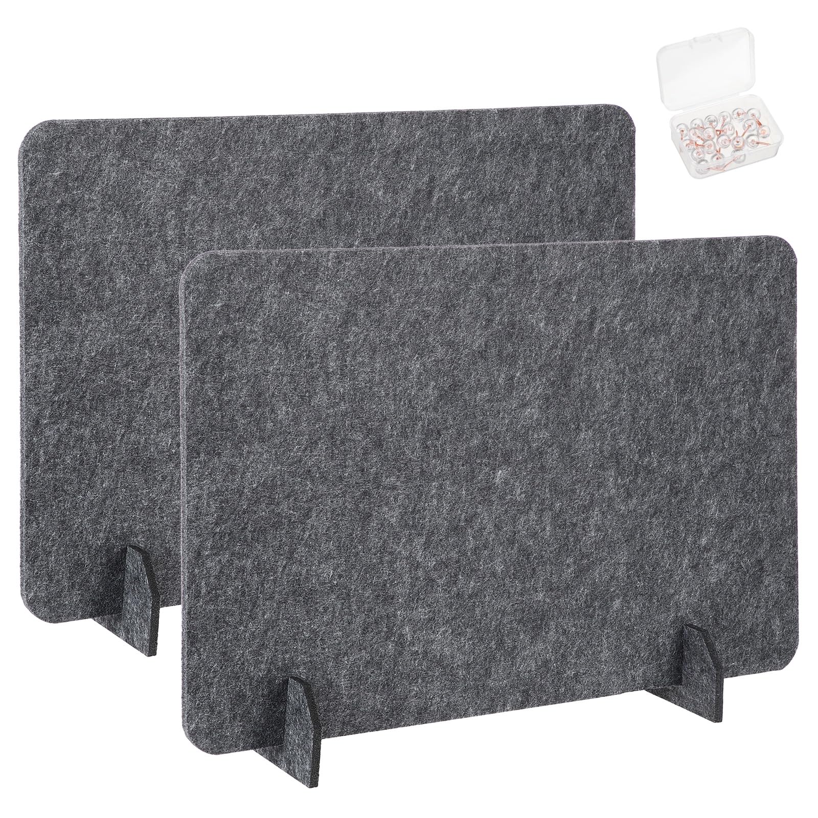 PATIKIL Cloison de Bureau Acoustique Lot de 2 60 x 40 cm Gris Clair