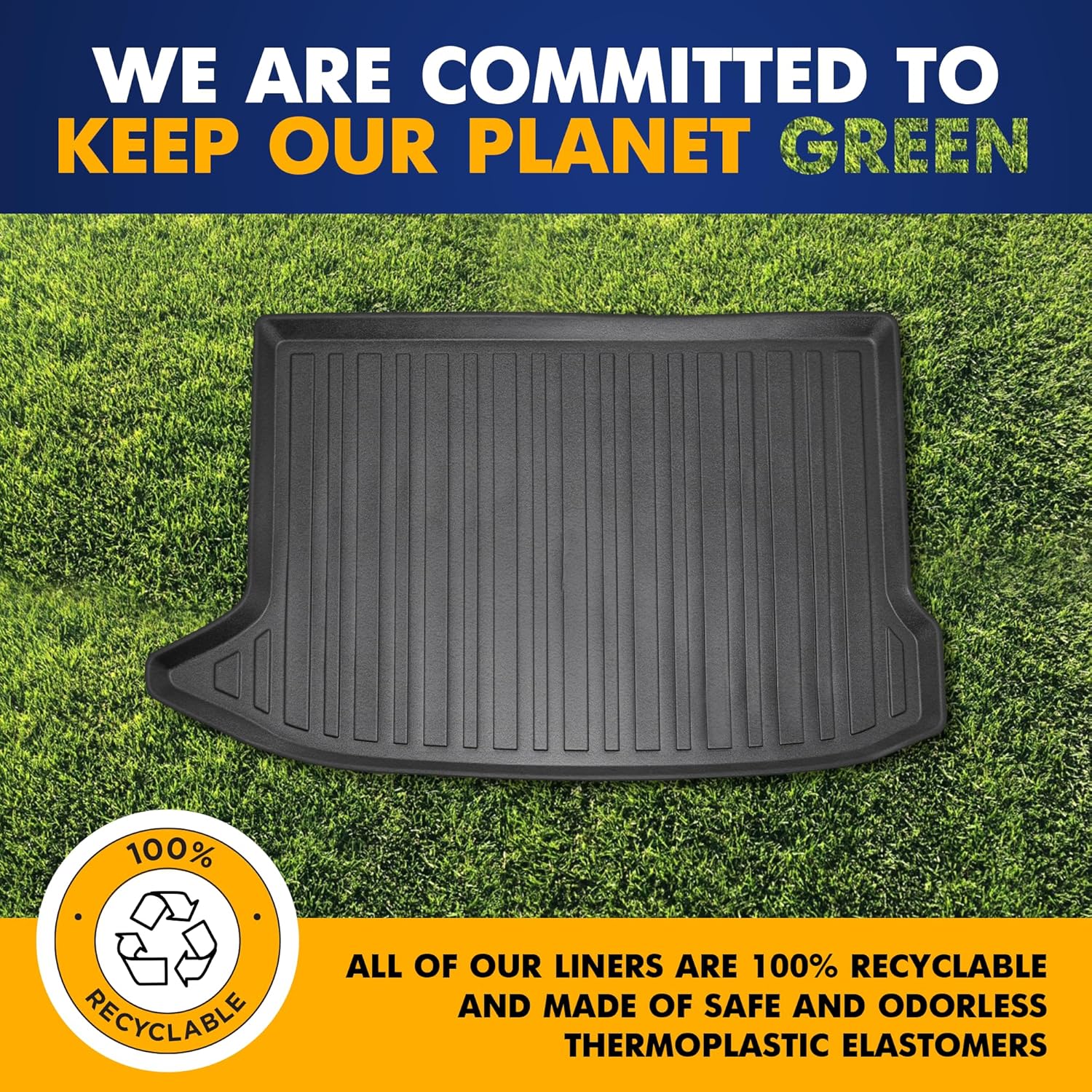 Premium Cargo Liner for Hyundai Kona Electric 2018-2023 - 100% Protection - Custom Fit Car Trunk Mat - All-Season Black Cargo Mat - 3D Shaped Laser Measured Trunk Liners for Hyundai Kona Electric