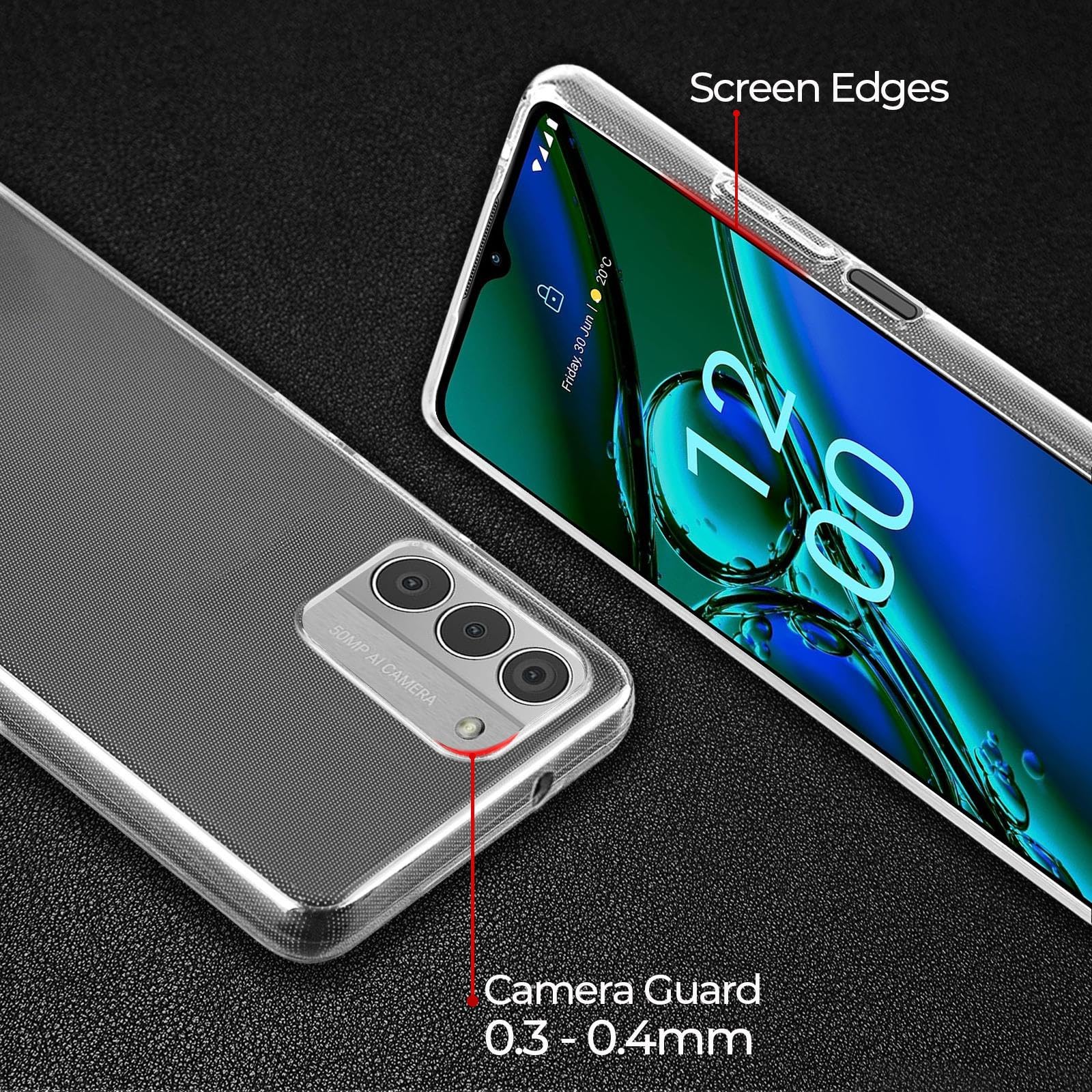 Coque Avec Cordon De Cou Pour Nokia C21 Plus - Housse Silicone TPU Transparente + Lanière Réglable - Protection Et Praticité