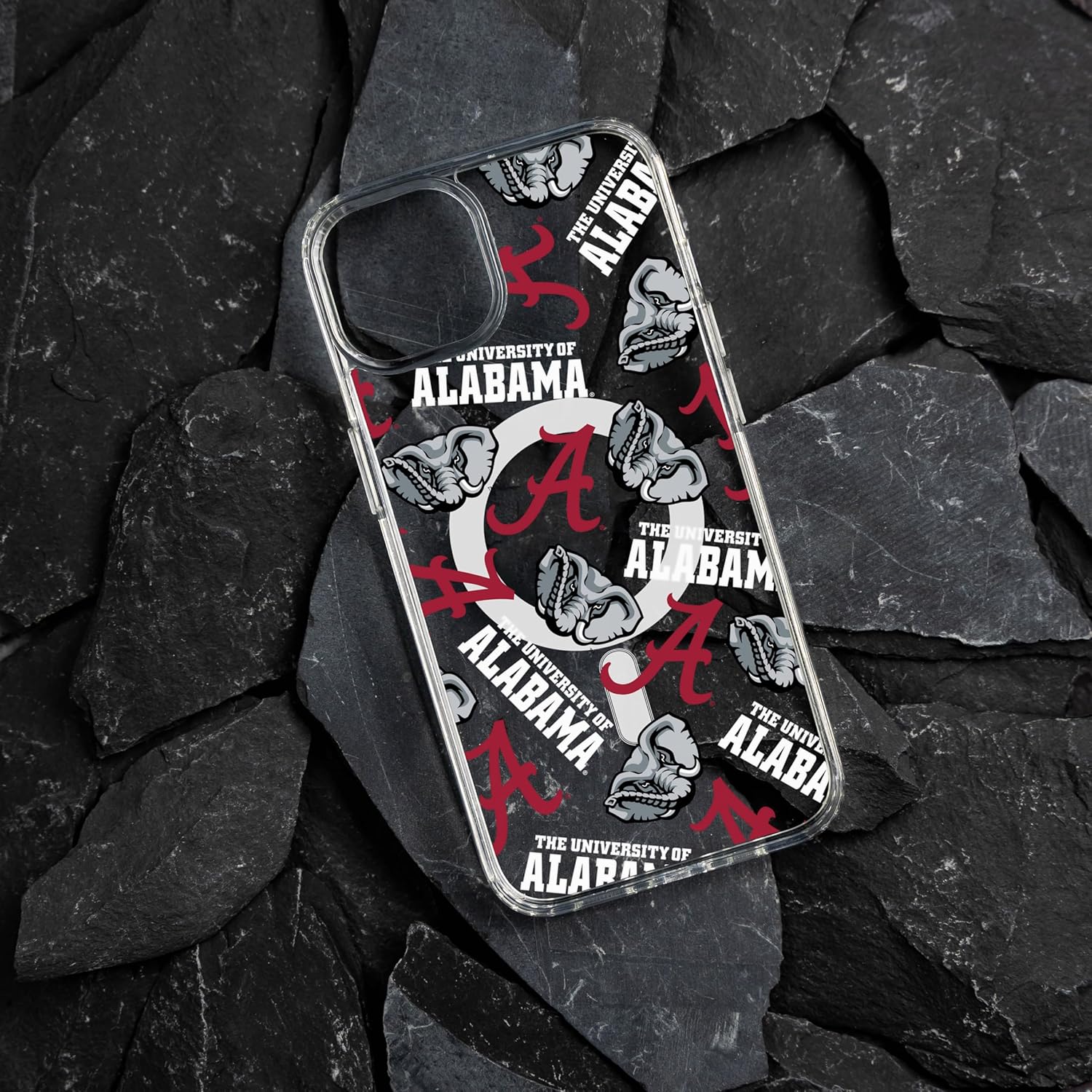 Affinity Bands Alabama Crimson Tide HD Phone Case Compatible with MagSafe Apple iPhone 14 Pro (Scattered)